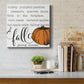 Fall Words Type-Premium Gallery Wrapped Canvas - Ready to Hang