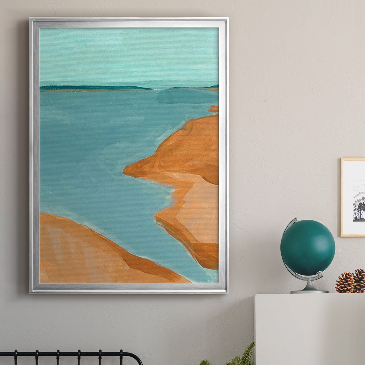 Out on the Sandbar I - Modern Framed Canvas Print