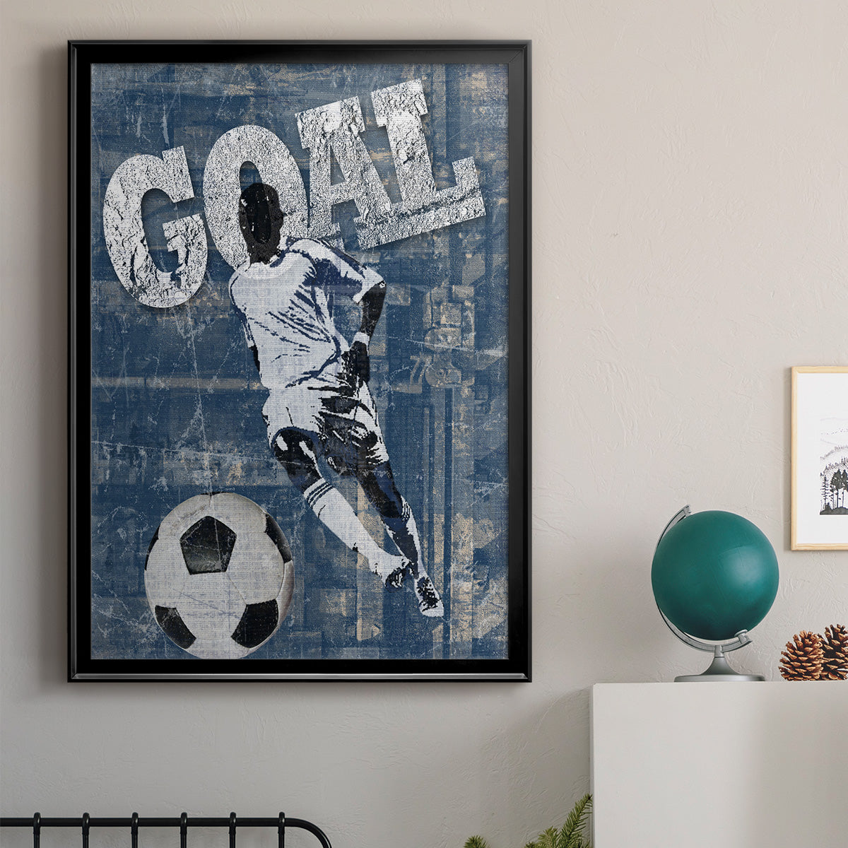 Goal Scorer - Modern Framed Canvas Print