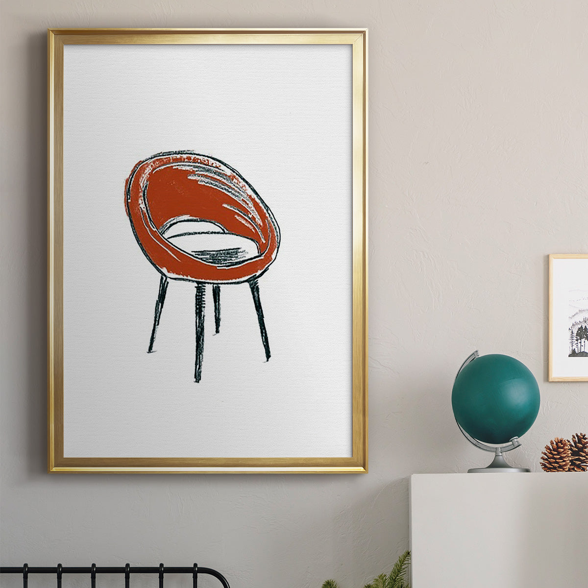 Take a Seat V - Modern Framed Canvas Print