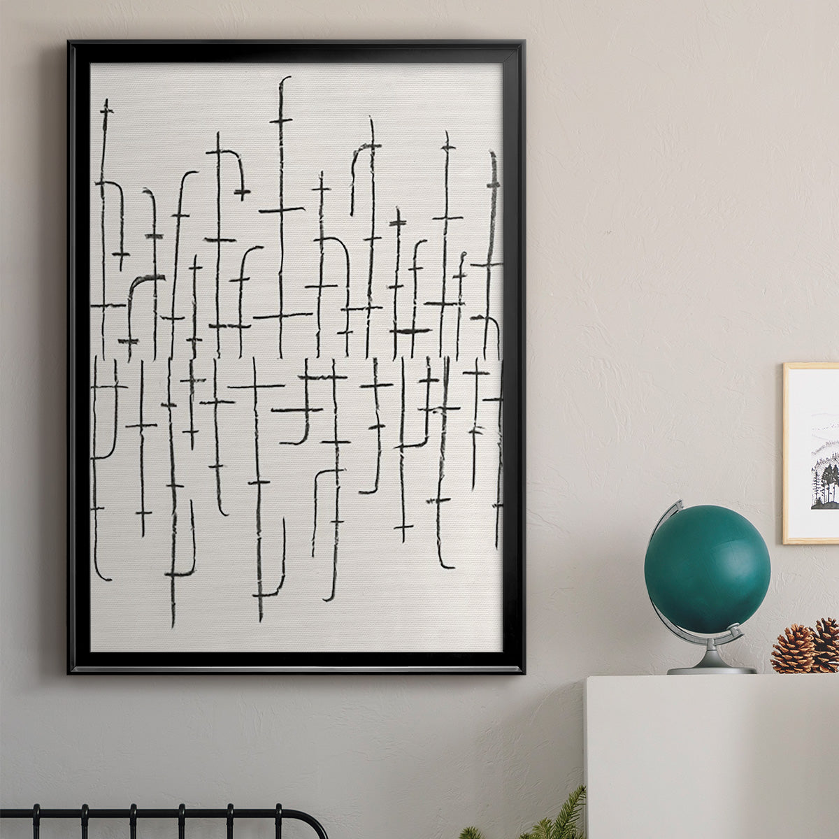 Vertical Arrangement II - Modern Framed Canvas Print