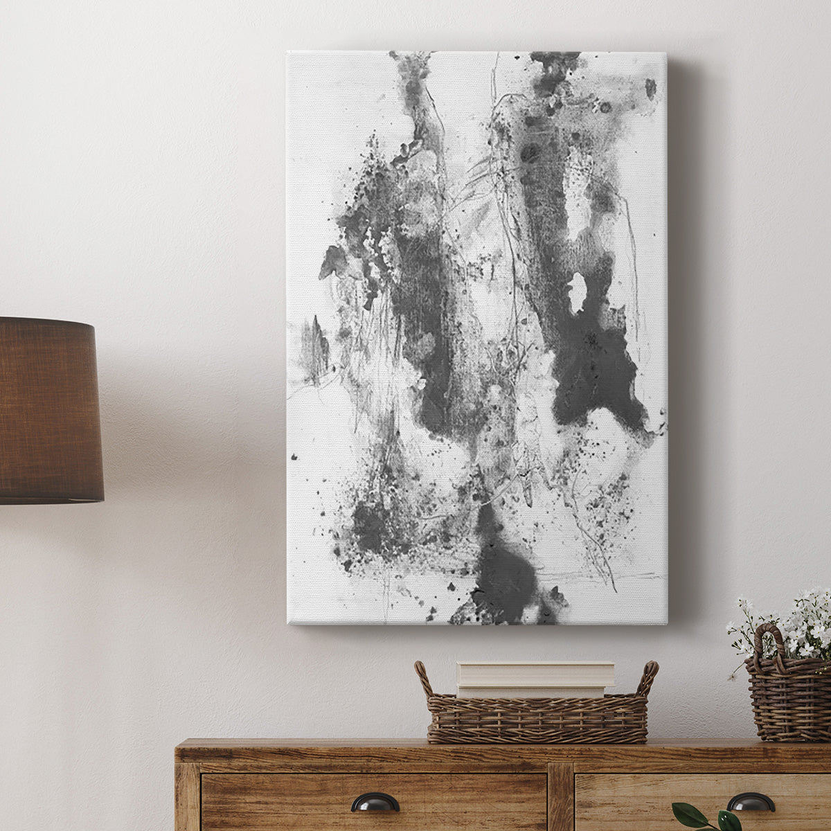 Graphite Abstract III - Canvas Art Print