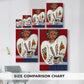 Size comparison chart for canvas art prints, showing multiple size options.