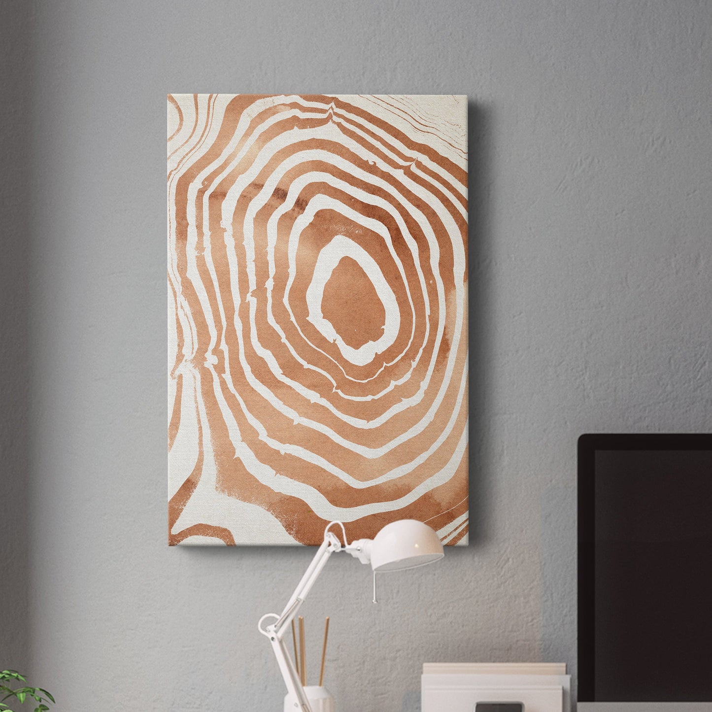 Wood Grain Suminagashi III Premium Gallery Wrapped Canvas - Ready to Hang