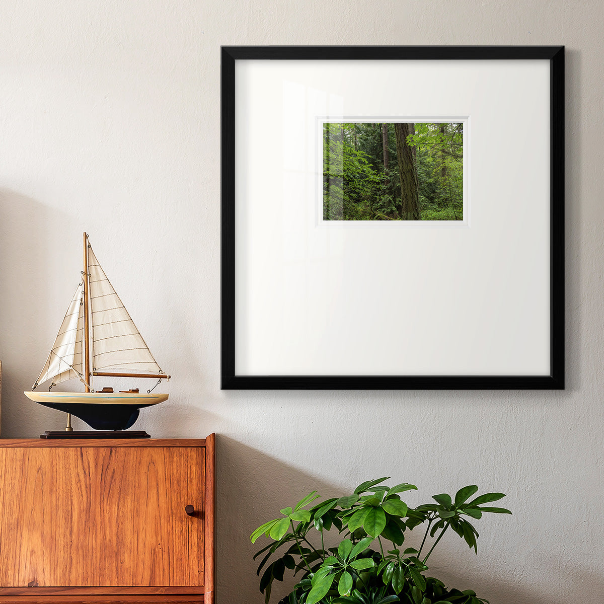 Calm of the Forest- Premium Framed Print Double Matboard