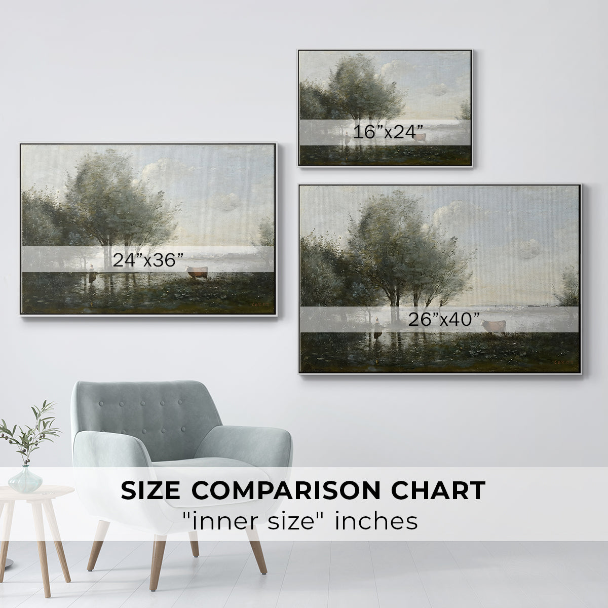 The Marsh (Le Marais), c. 1865-1870 - Floater Framed Canvas Print
