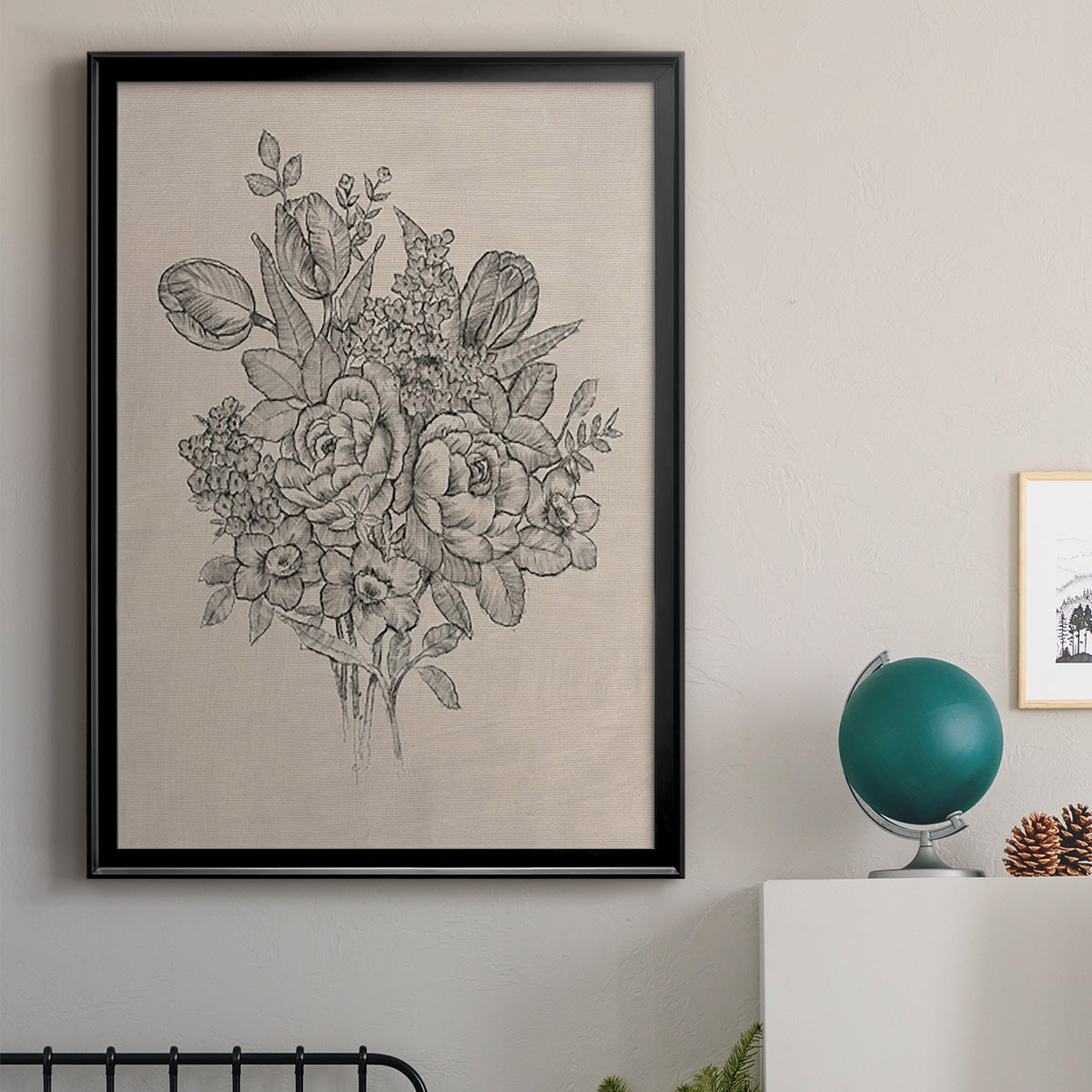 Floral Bouquet II - Modern Framed Canvas Print