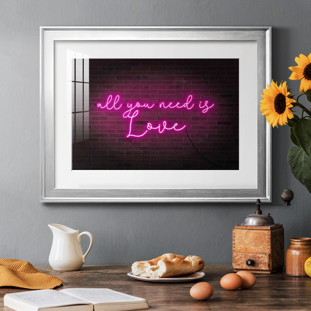 Neon Love I - Modern Framed Art Print