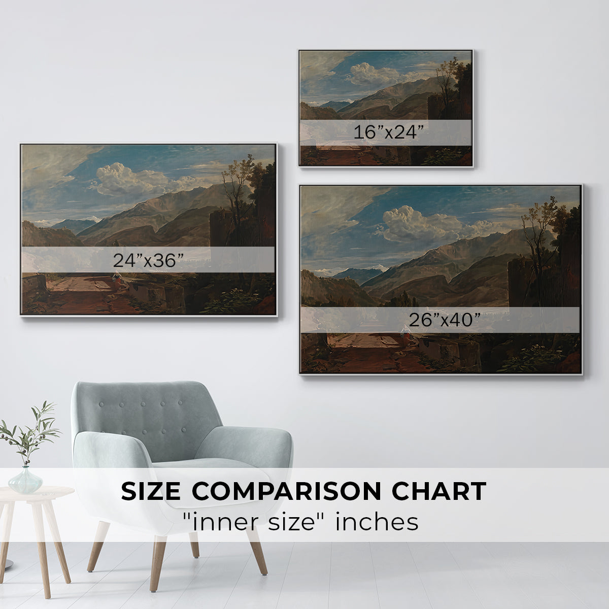 Bonneville, Savoy, 1803 - Floater Framed Canvas Print