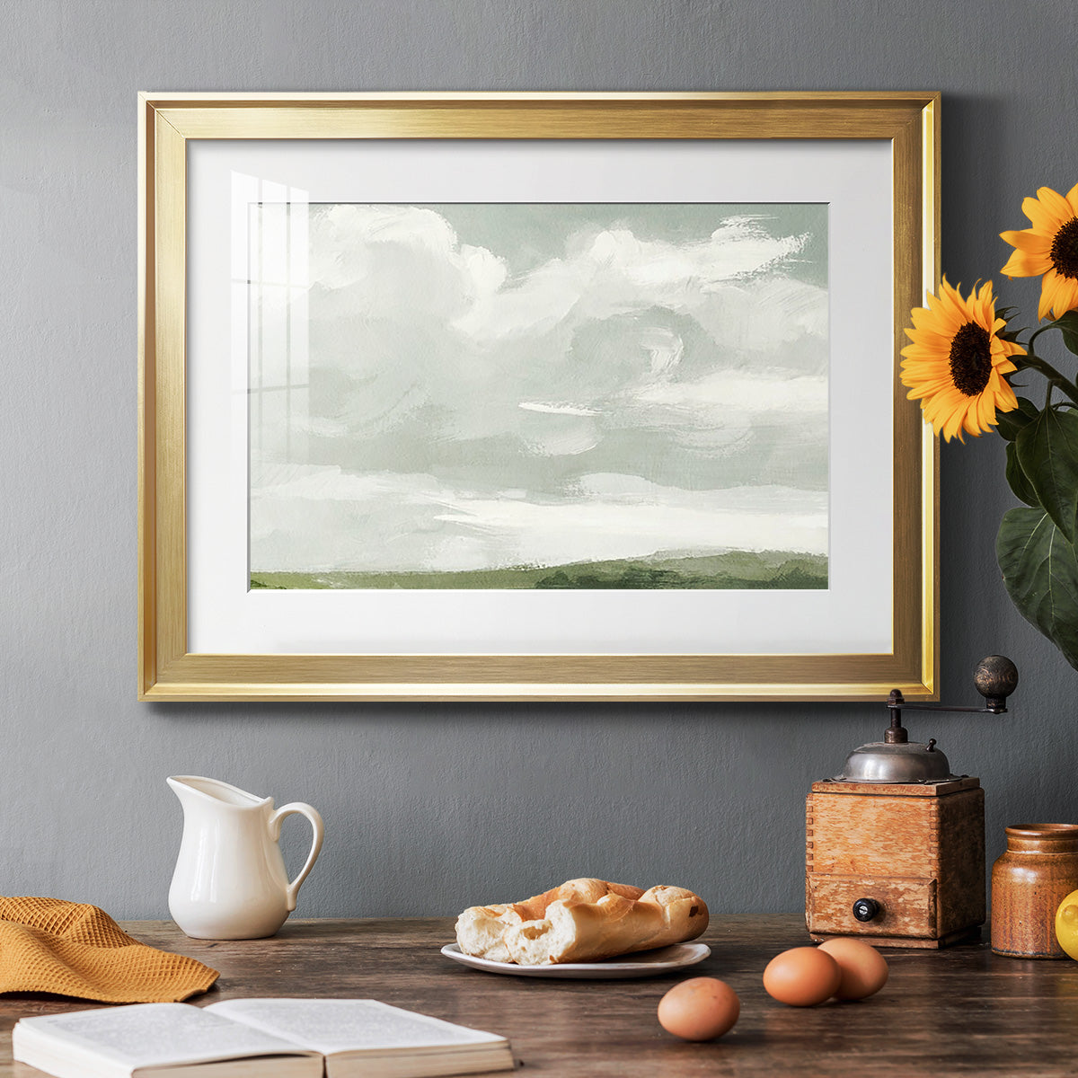 Gray Stone Sky III Premium Framed Print - Ready to Hang