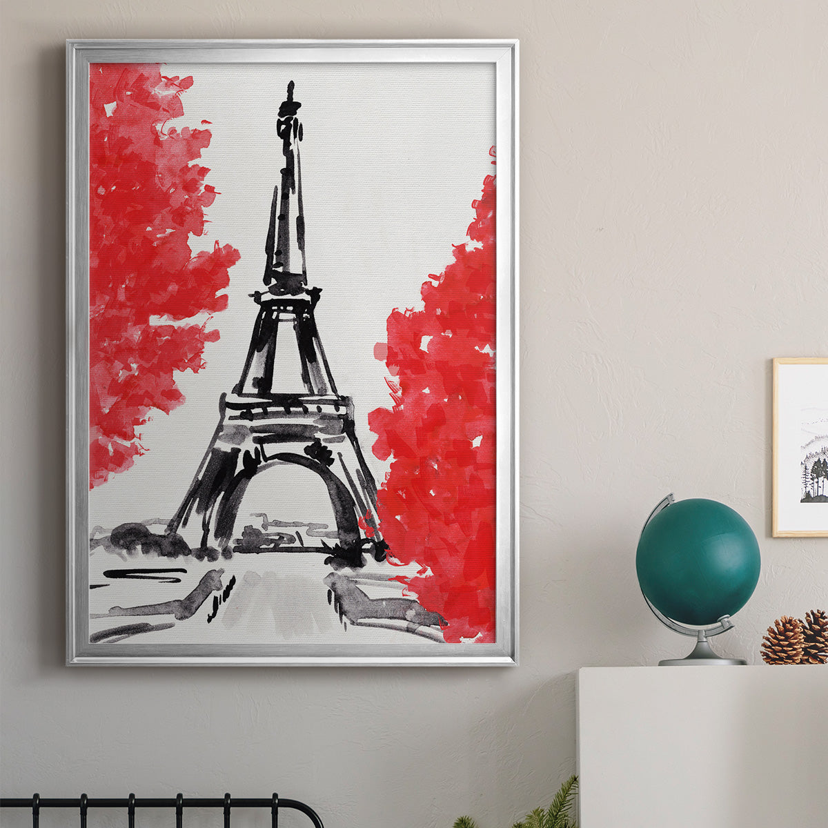 Day in Paris II - Modern Framed Canvas Print