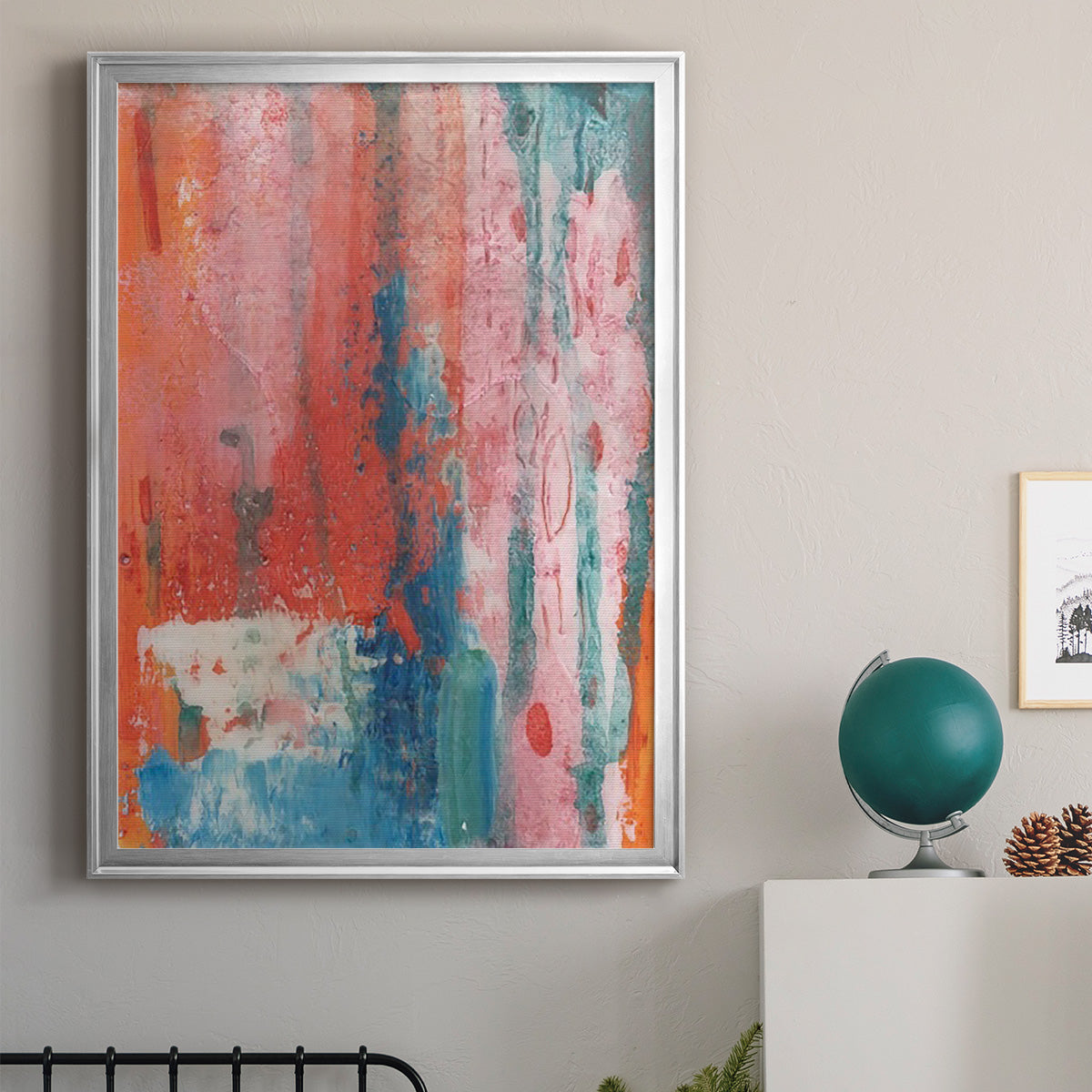 Spring Step I - Modern Framed Canvas Print