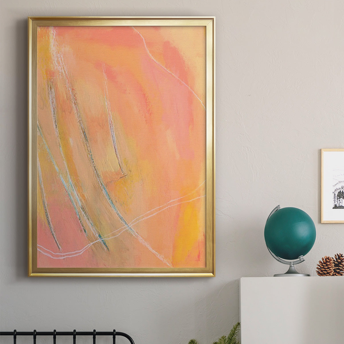 Peach Bliss I - Modern Framed Canvas Print