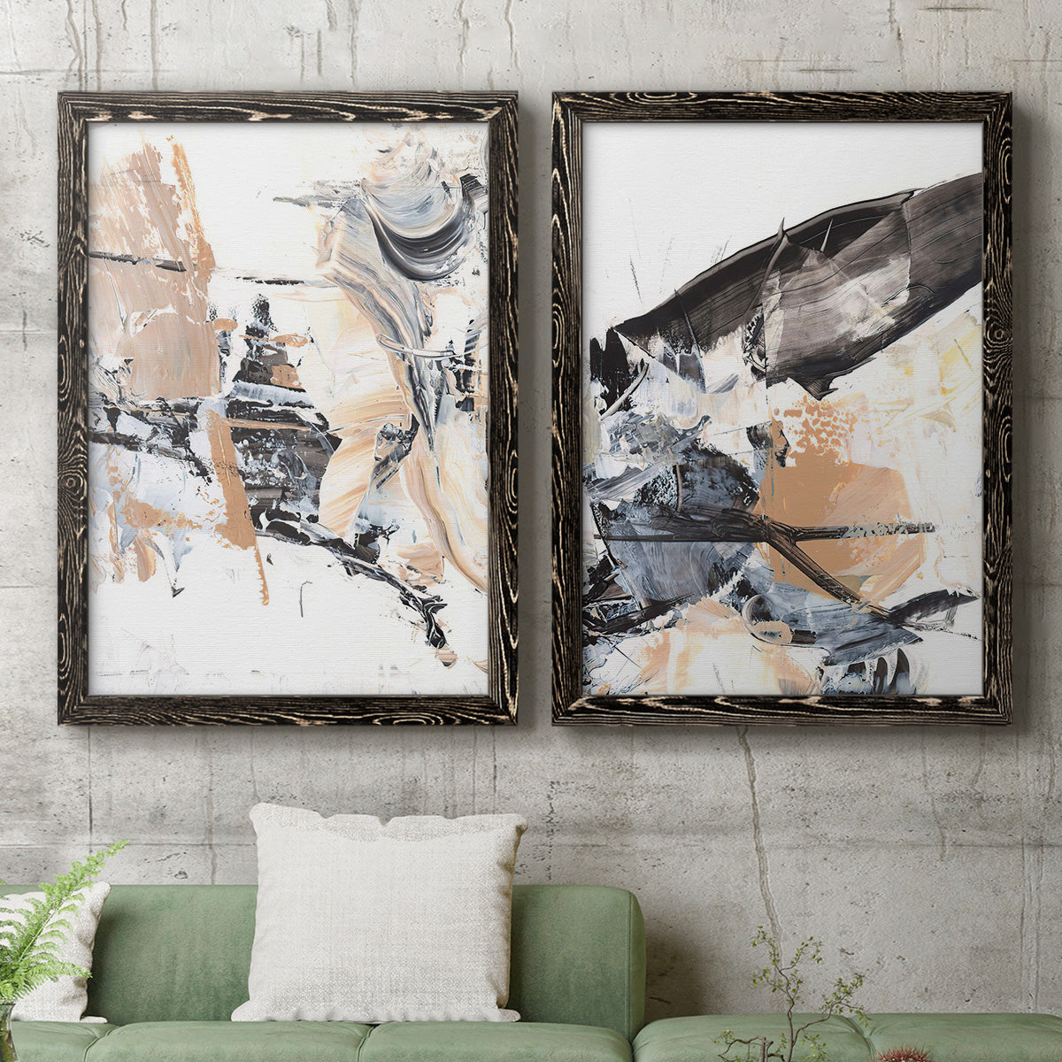 Ruckus III - Premium Framed Canvas 2 Piece Set - Ready to Hang