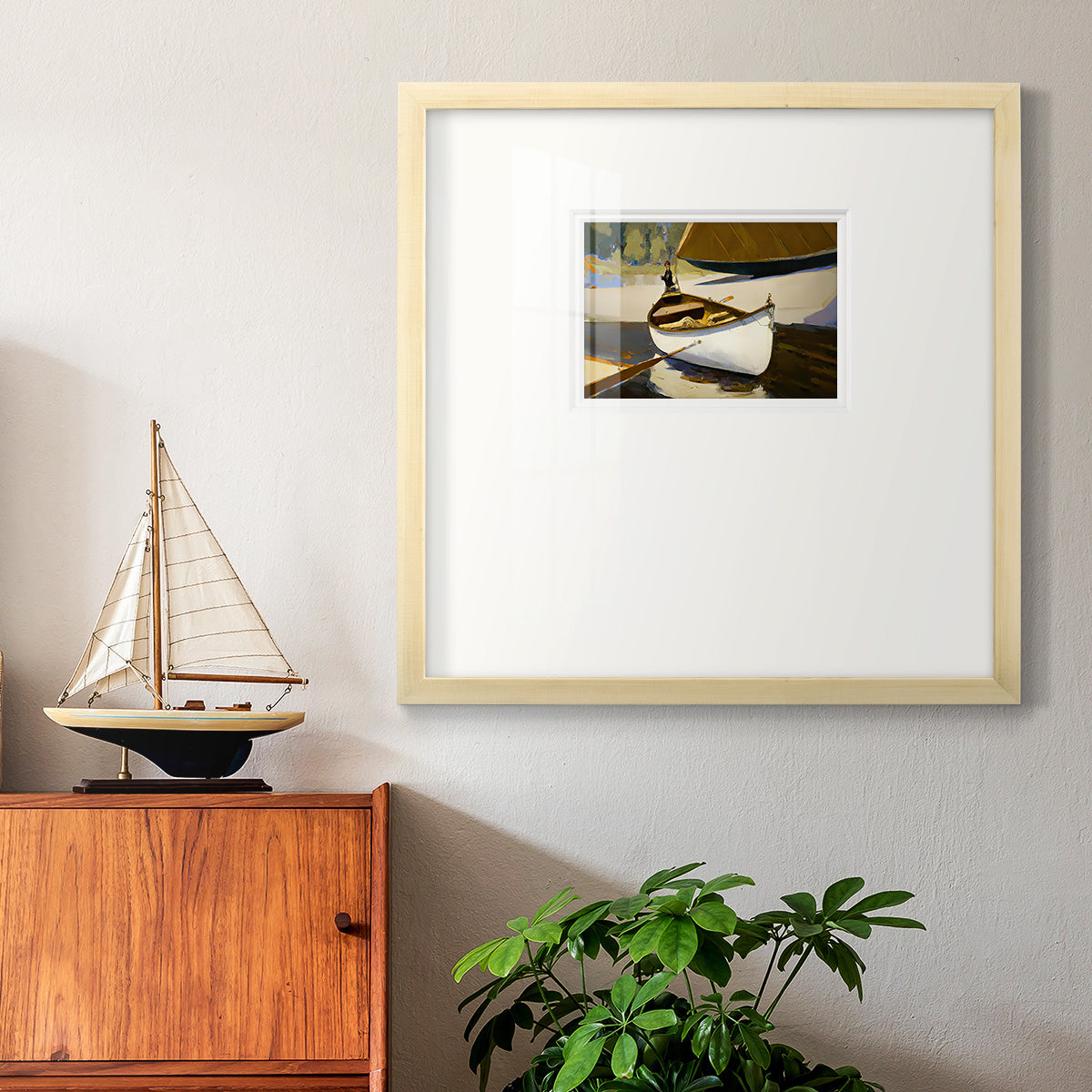 Canoe Premium Framed Print Double Matboard