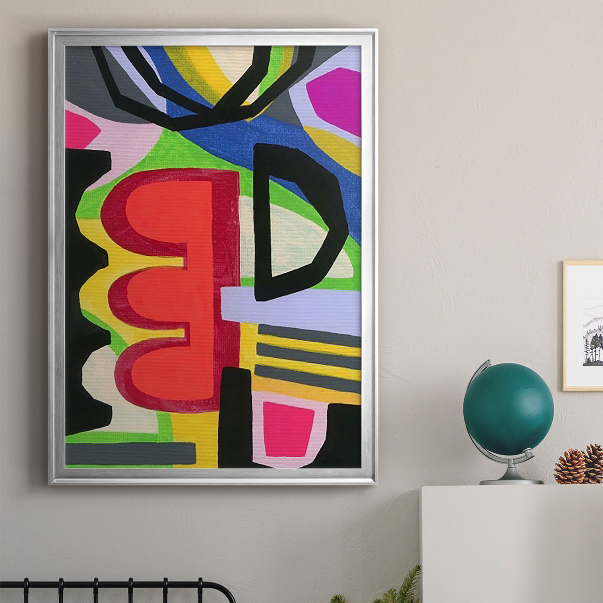 Bold Shape Shift I - Modern Framed Canvas Print