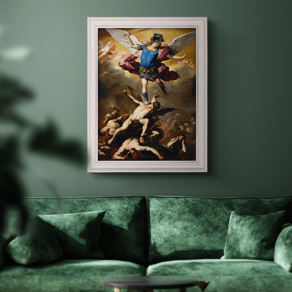The Fall of the Rebel Angels - Ornate Framed Canvas Print