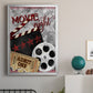 Movie Night II - Modern Framed Canvas Print