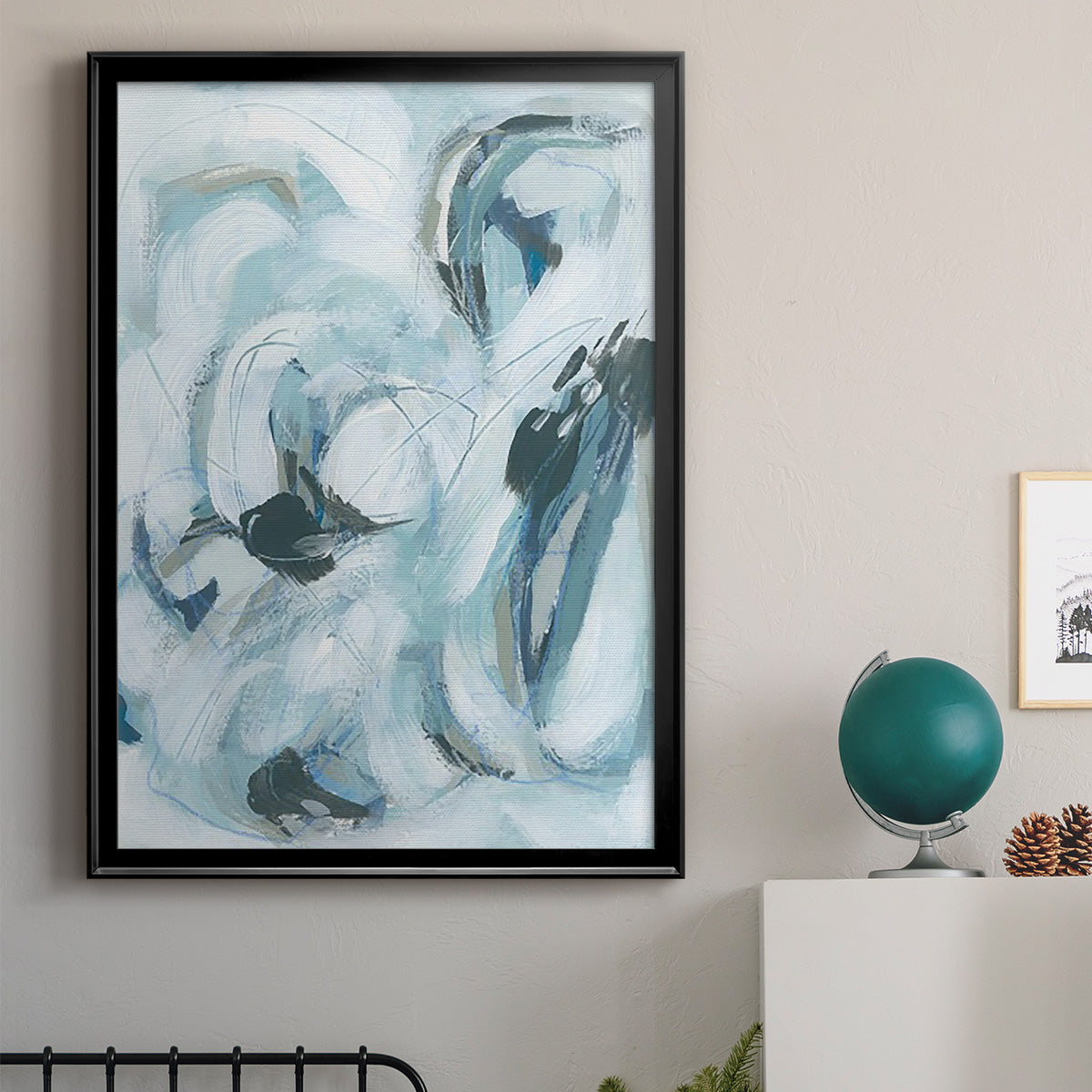 Fluid Receptor I - Modern Framed Canvas Print