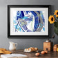 Blue Flow - Modern Framed Art Print