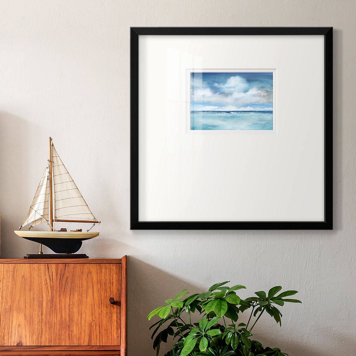 Caribbean Clouds Premium Framed Print Double Matboard