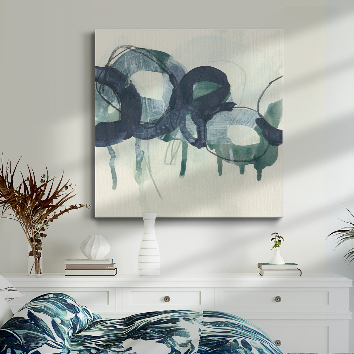 Chainlink Verdigris I - Canvas Art Print