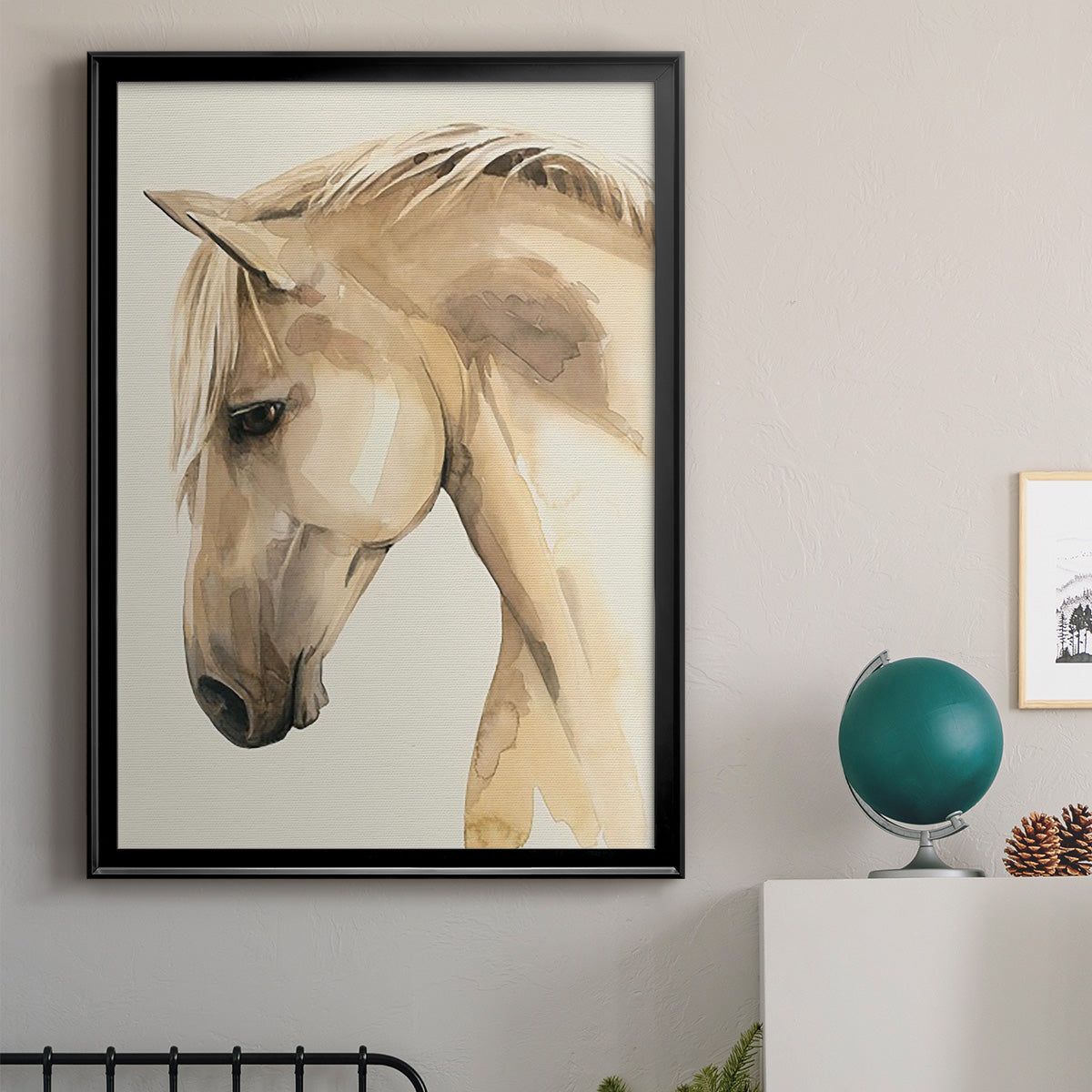 Golden Palomino II - Modern Framed Canvas Print