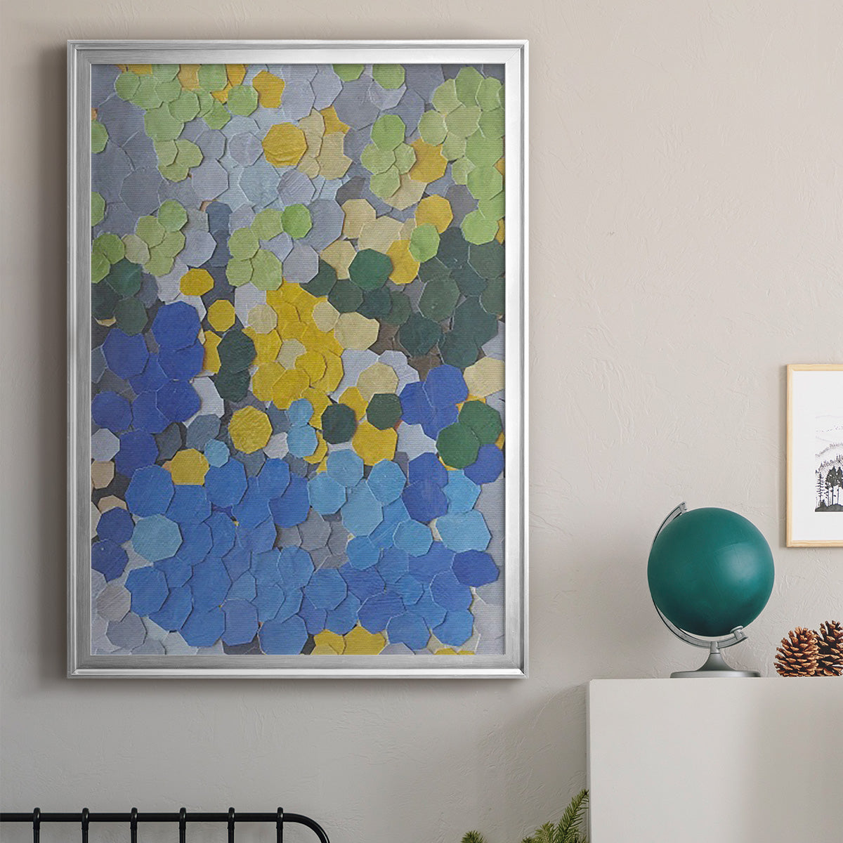 Lake Como Garden - Modern Framed Canvas Print