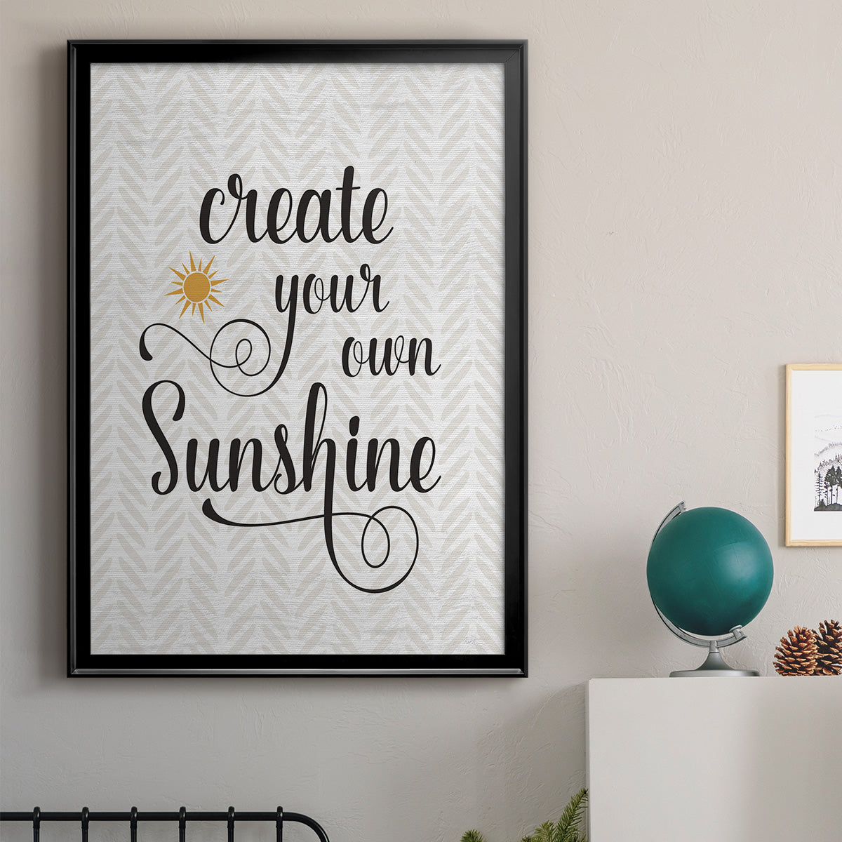 Create Your Own Sunshine - Modern Framed Canvas Print