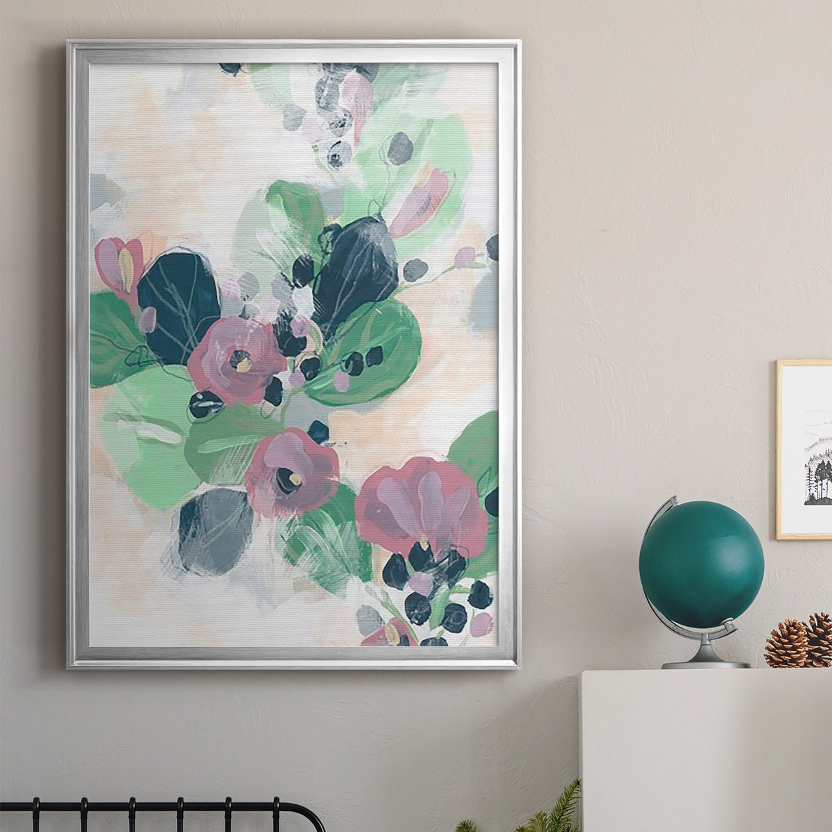 Tropical Branch Fresco I - Modern Framed Canvas Print