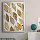 Patterned Leaf Shapes II - Modern Framed Canvas Print
