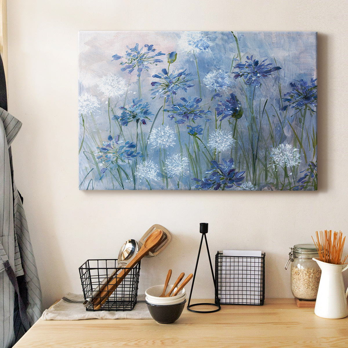 Dandelion and Agapanthus Premium Gallery Wrapped Canvas - Ready to Hang