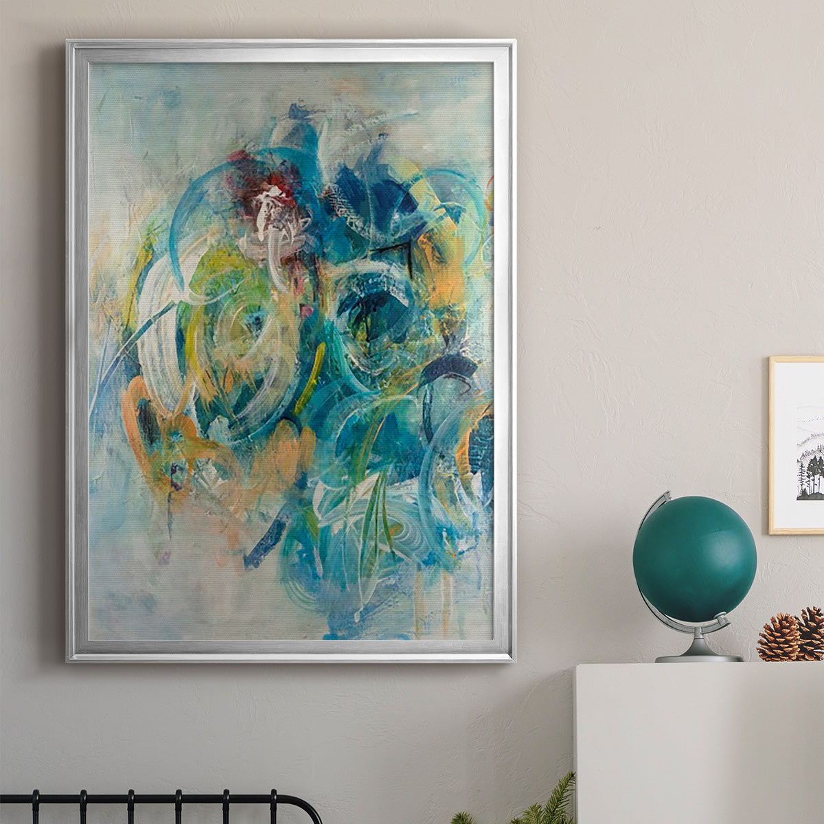 Silent Energy II - Modern Framed Canvas Print