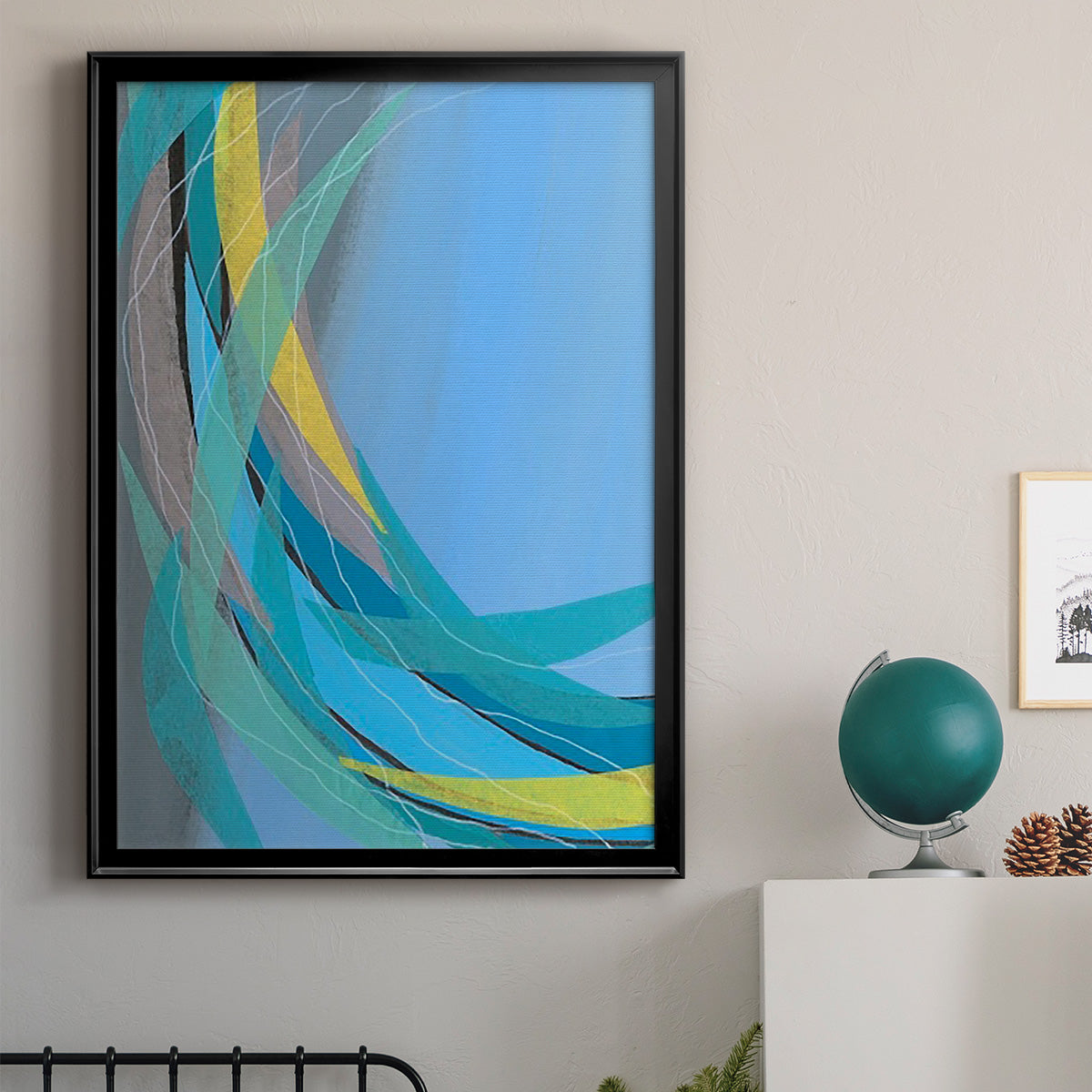 Circulating Flow I - Modern Framed Canvas Print