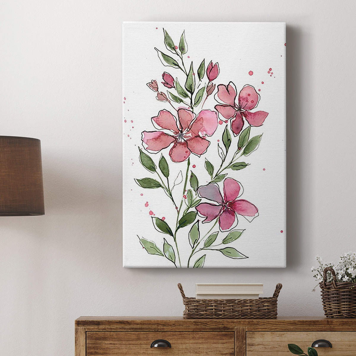 Watercolor Floral Stems I Premium Gallery Wrapped Canvas - Ready to Hang