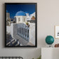 Santorini Sidewalk - Modern Framed Canvas Print