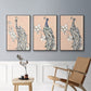 Peach Bliss I - Framed Premium Gallery Wrapped Canvas L Frame 3 Piece Set - Ready to Hang