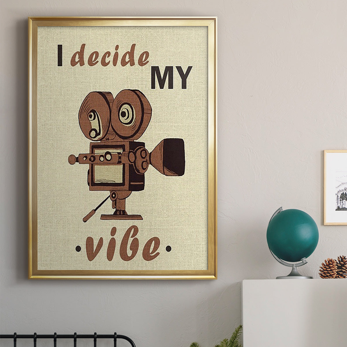 Movie Time III - Modern Framed Canvas Print