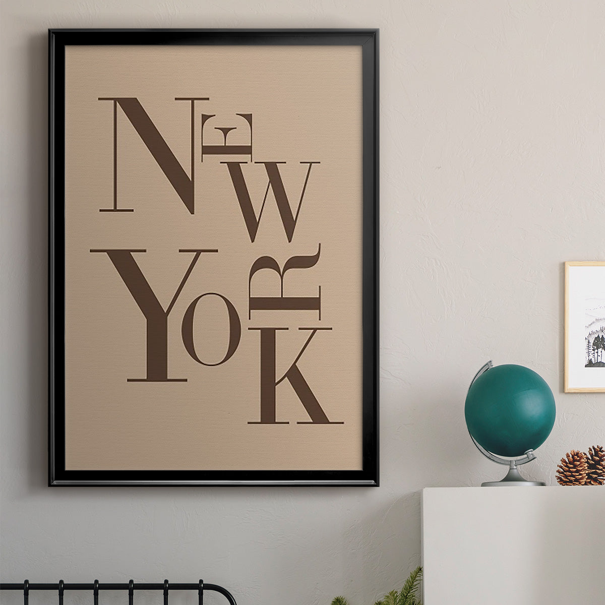 Neutral City Center Type I - Modern Framed Canvas Print