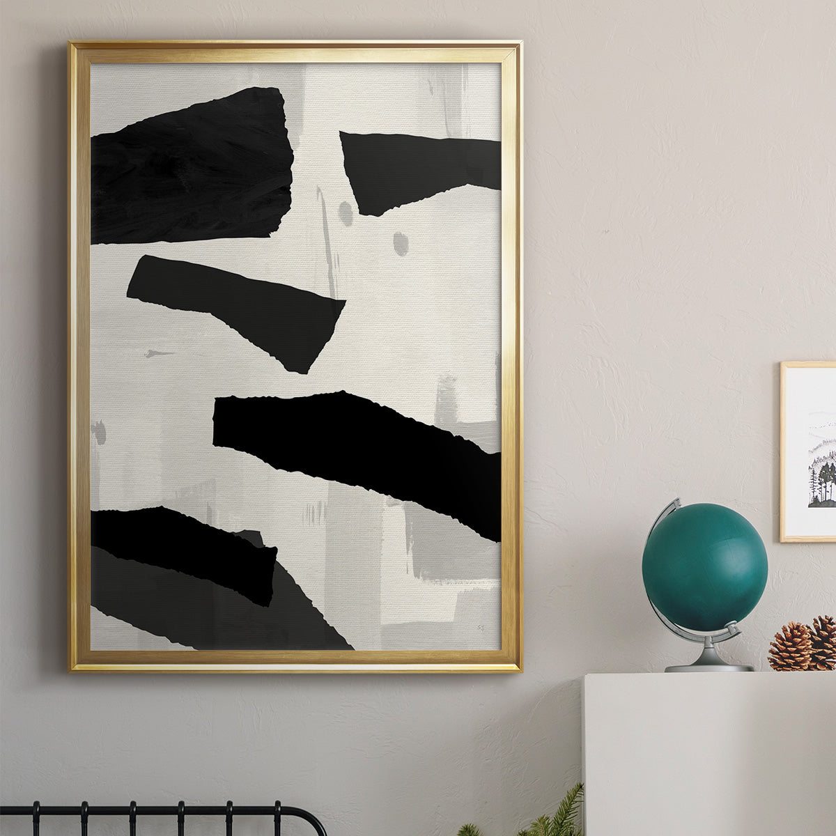 Mountain Paths II - Modern Framed Canvas Print