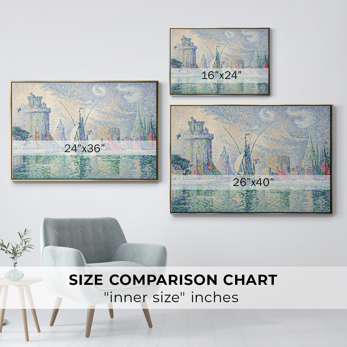 The Green Towers (Les tours vertes, la Rochelle), 1913 - Floater Framed Canvas Print