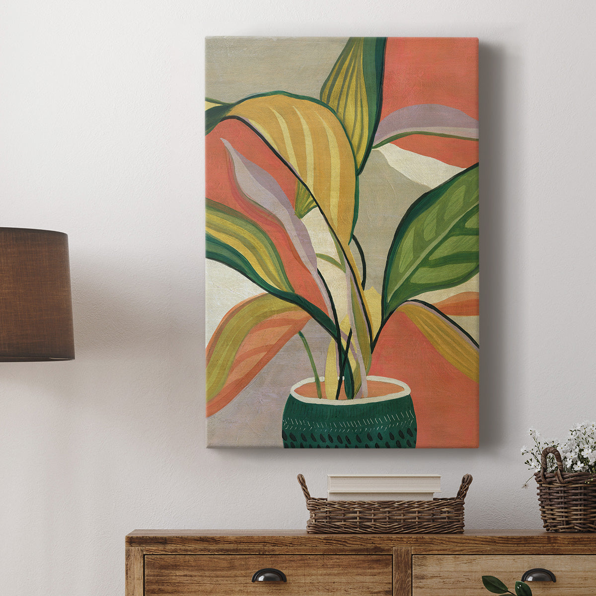 Potted Bird of Paradise Premium Gallery Wrapped Canvas - Ready to Hang