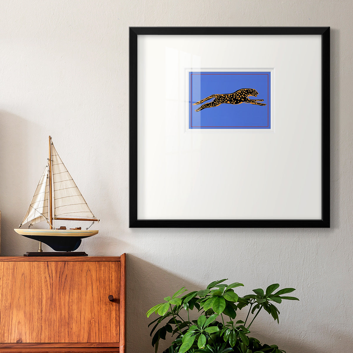 The Wild Leopard II Premium Framed Print Double Matboard