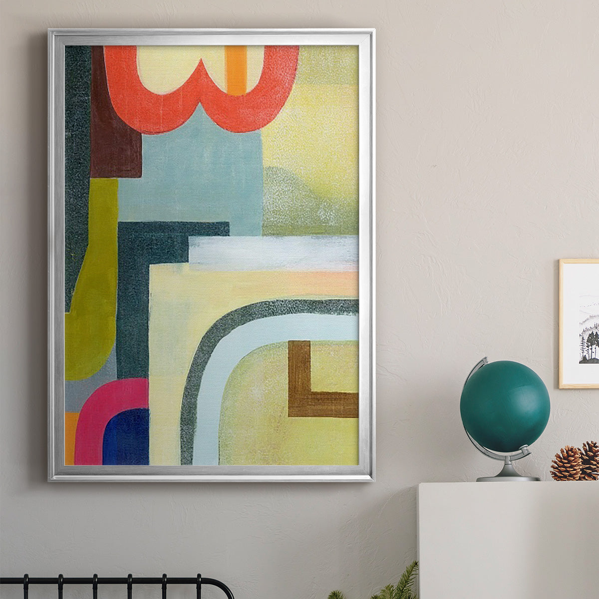 City of Rainbows II - Modern Framed Canvas Print