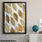 Patterned Leaf Shapes II - Modern Framed Canvas Print