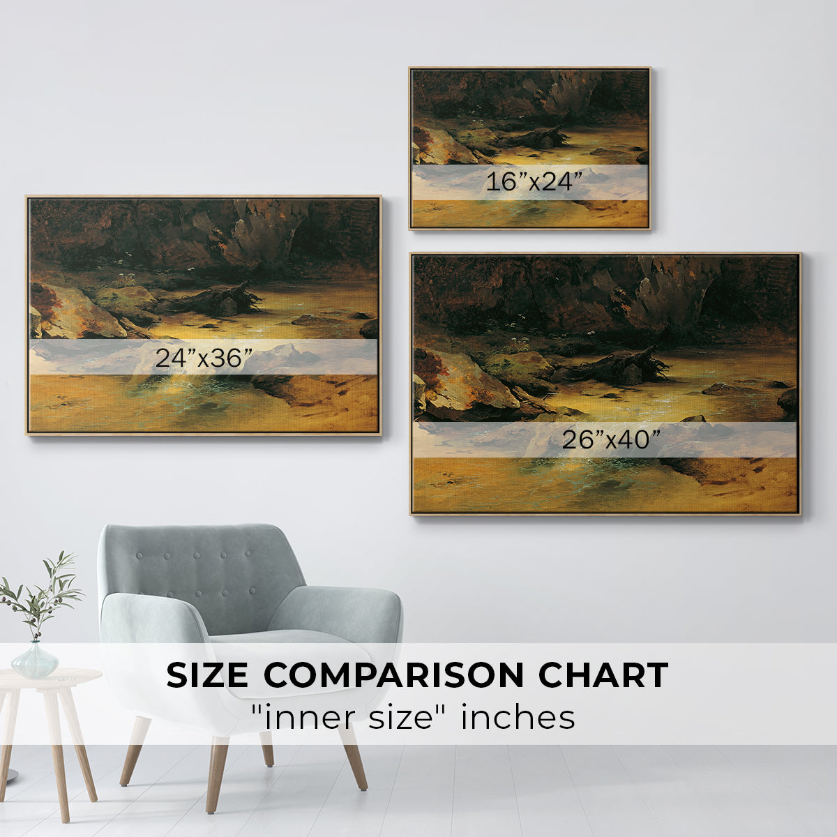 Wildbach (Wild Stream) - Floater Framed Canvas Print