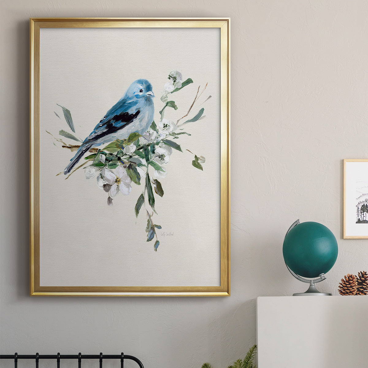 Bluebird Happy I - Modern Framed Canvas Print