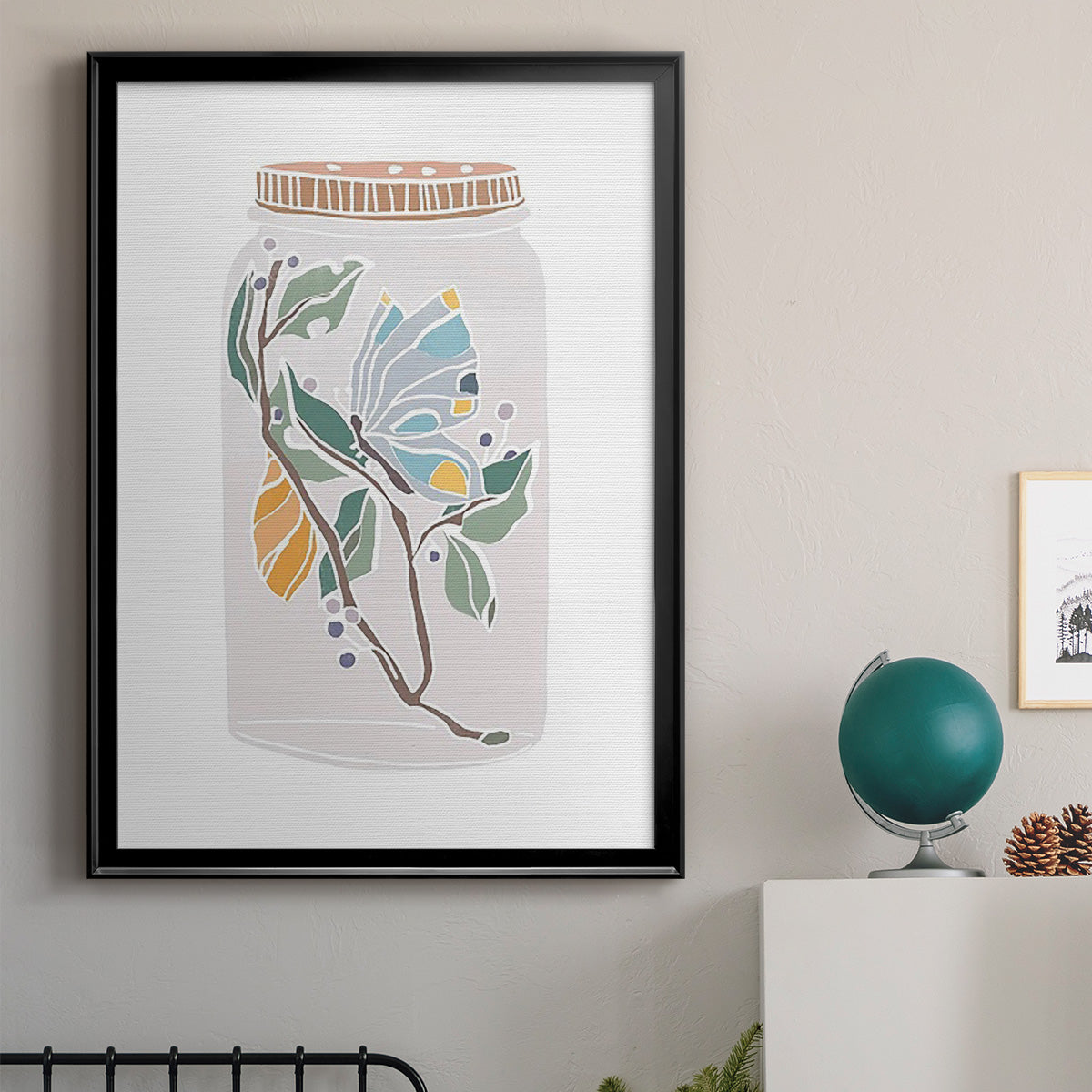 Nature Jar III - Modern Framed Canvas Print