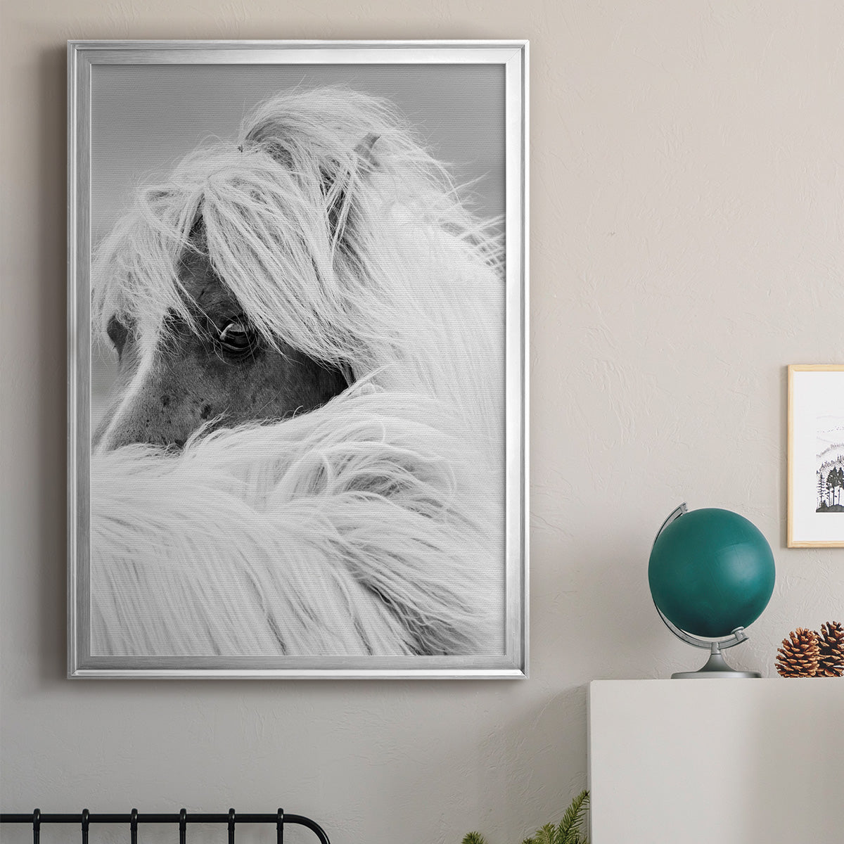 Island Pony II - Modern Framed Canvas Print