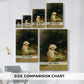 Size comparison chart for canvas art prints, showing multiple size options.